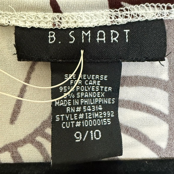 B. Smart Leaf Print Midi Dress - Picture 2 of 7